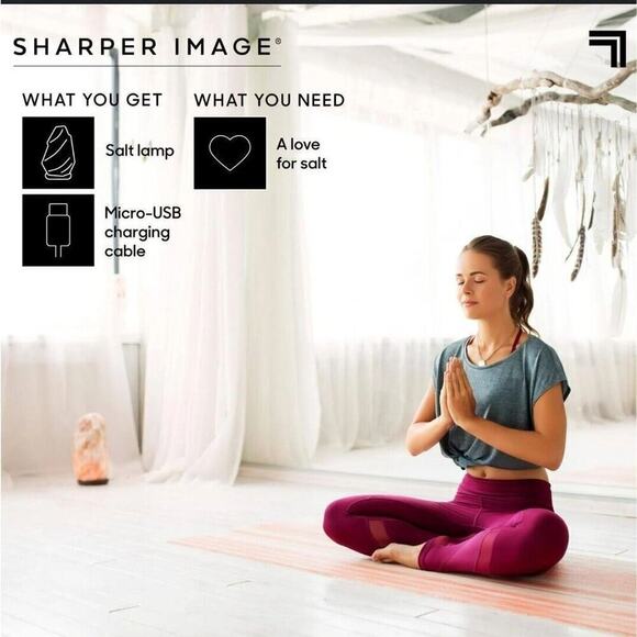 Sharper Image Himalayan Salt Crystal LED Color Changing Lamp, Natural - Picture 5 of 8